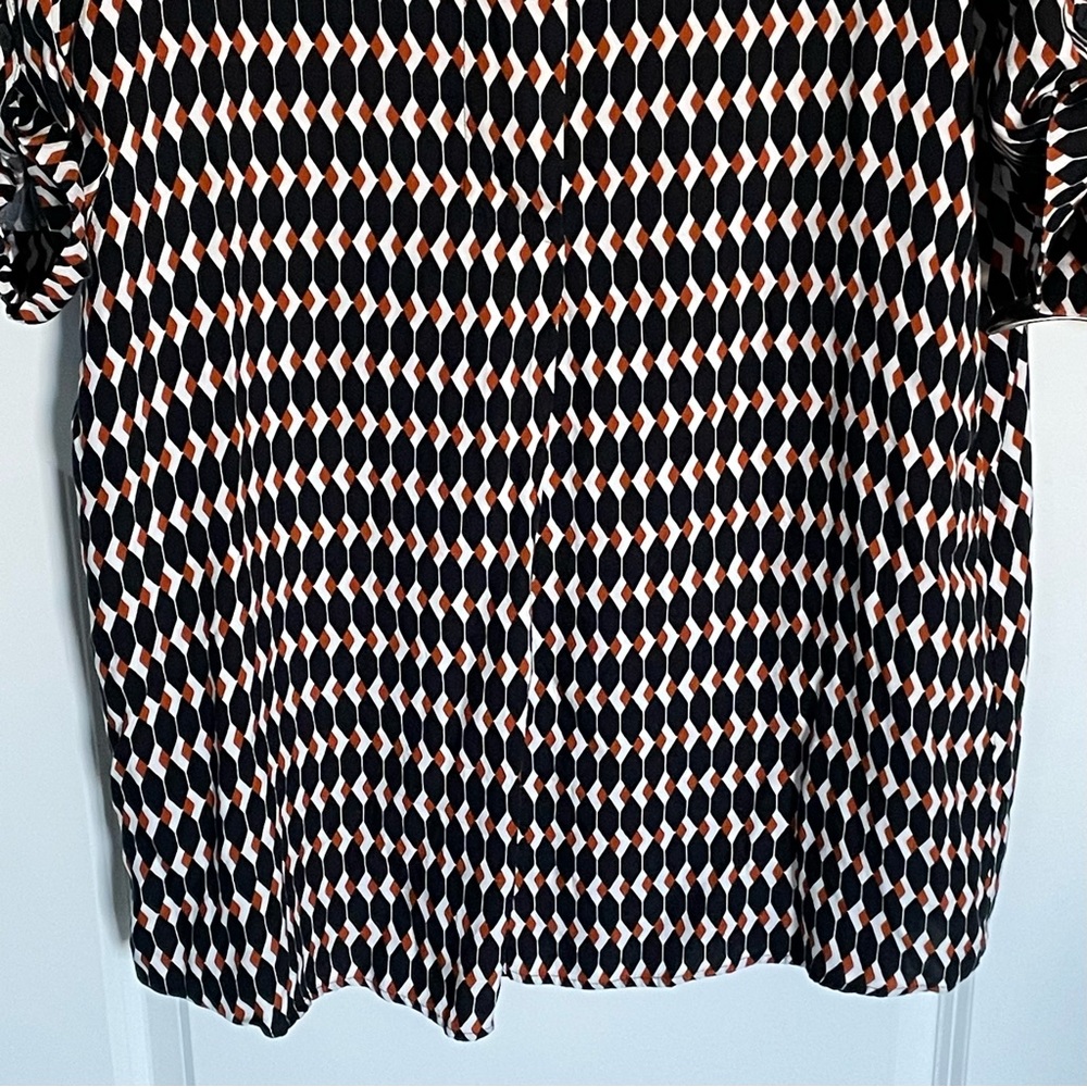 Hobbs London Women's Multicolor Geometric Long Sleeve Dress Size 8 54224 - Picture 6 of 14